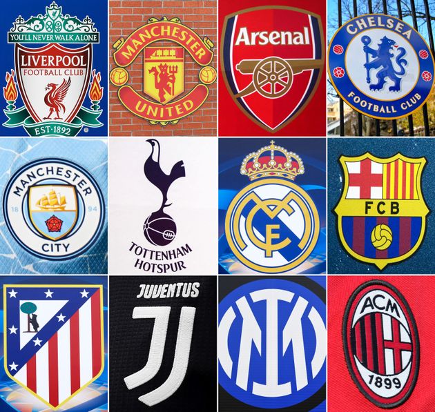 Montage des logos des 12 clubs à l'origine du projet 