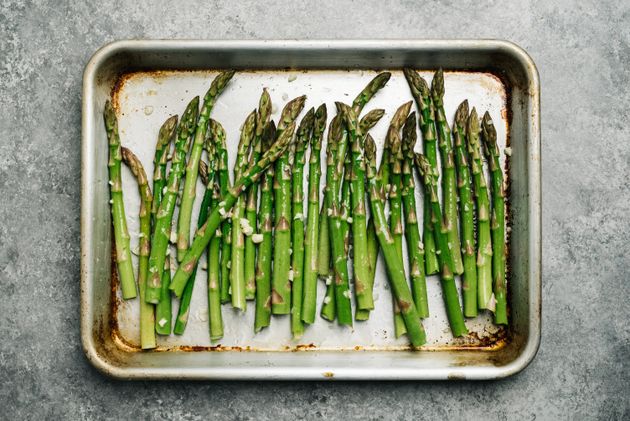 Pop your baking sheet into the oven before you reheat roasted vegetables to ensure a crispy texture.