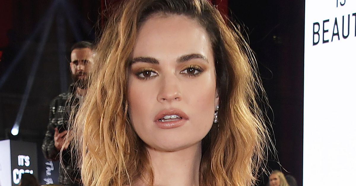 Lily James looks completely unrecognisable with blue eyes