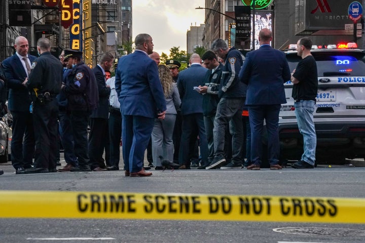 New York City's Times Square on Saturday after a shooting left three people injured.