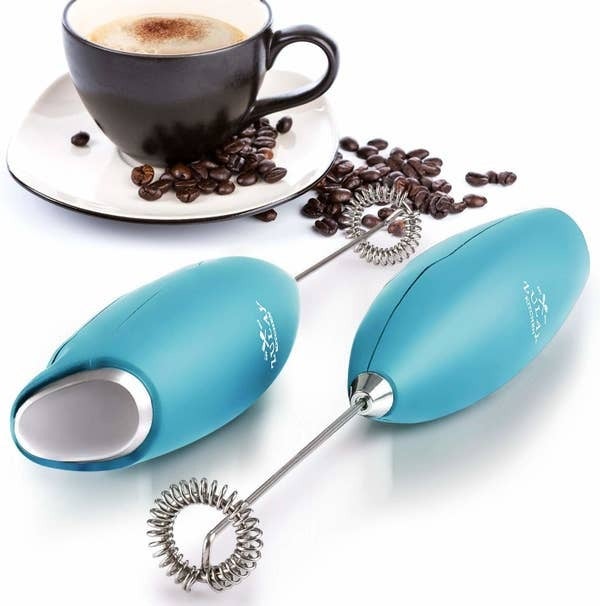 Home Smart Better Beater Egg Press & Spin Whisks Smoothies Frothed Milk