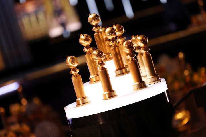 Awards are seen at the 78th Annual Golden Globe Awards, broadcast on Feb. 28, 2021, in Beverly Hills, California.