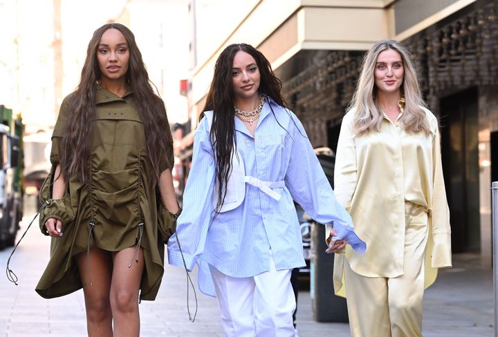 Little Mix singers (L-R) Leigh-Anne Pinnock, Jade Thirlwall and Perrie Edwards pictured last month