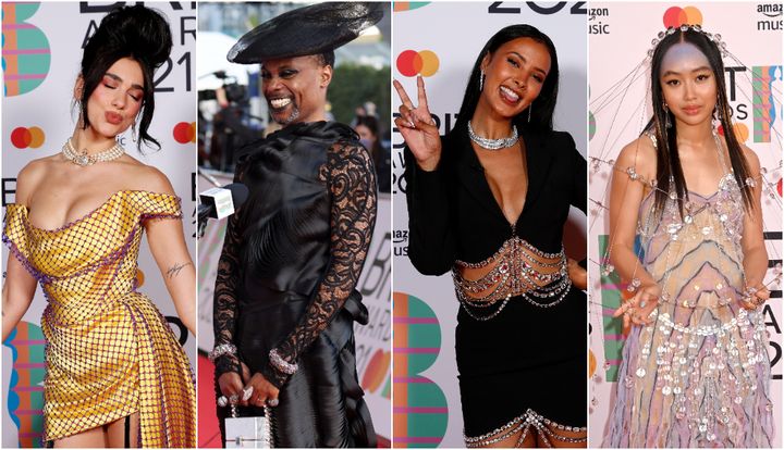 Dua Lipa, Billy Porter, Maya Jama and Griff on the Brit Awards 2021 red carpet