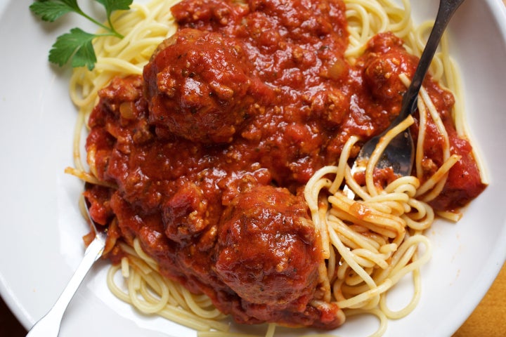 Spaghetti and meatballs has a better nutritional profile than a bowl of Lucky Charms.