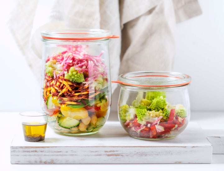 Keep in mind that if you're preparing raw salad ingredients, you shouldn't keep them around longer than 72 hours.