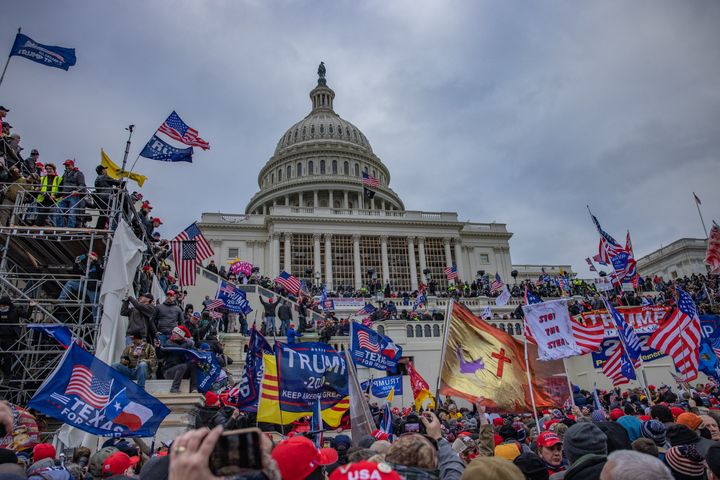 Supporters of former President Donald Trump storm the U.S. Capitol building on Jan. 6, 2021.&nbsp;