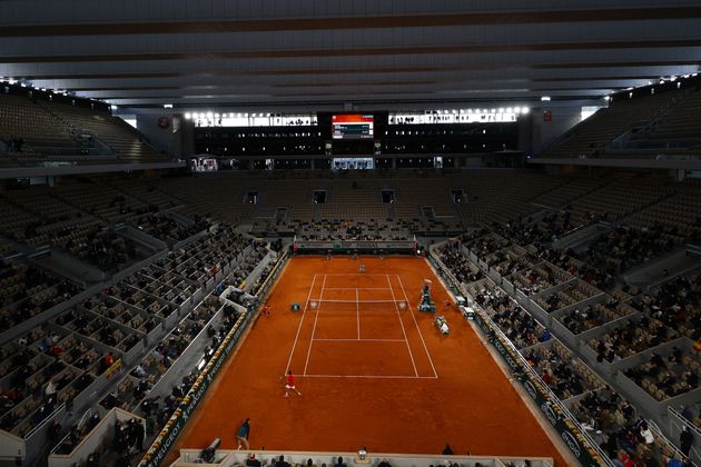 Le court de tennis de Philippe Chatrier, à Roland-Garros le 11 octobre 2020 (Photo d'illustration) 