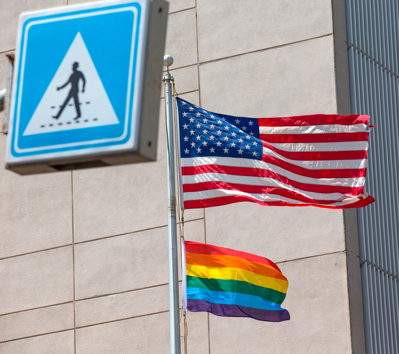 President Donald Trump barred U.S. embassies from flying LGBTQ+ pride flags. President Joe Biden rescinded the policy in April.