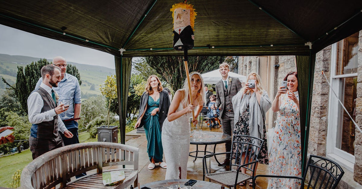 Newlyweds Bashed The Hell Out Of A Boris Piñata And It's A Mood ...