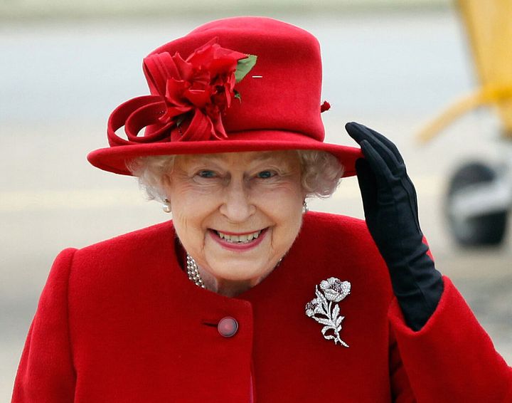 Queen Elizabeth II pictured in Anglesey, Wales on April 1, 2011.