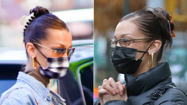 Bella Hadid, con pinza.