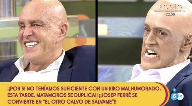 Kiko Matamoros y el actor que lo imita, Josep Ferre.