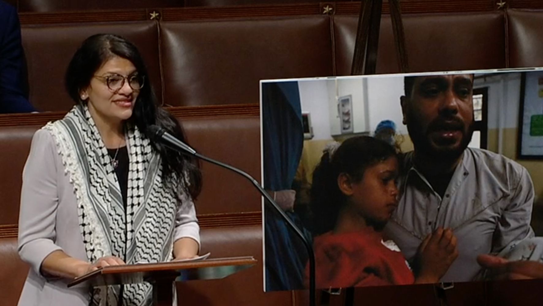 Rashida Tlaib On House Floor Points To Palestinians ‘Killed As The World Watches’