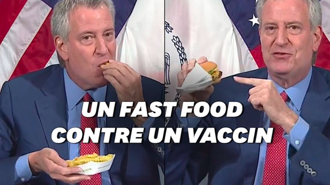 Un vaccin contre le Covid-19 reçu, un burger et des frites offerts à New York