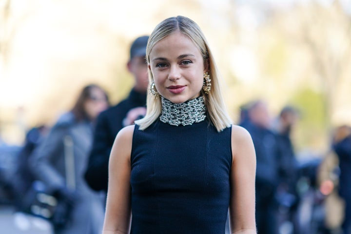 Lady Amelia Windsor en enero de 2020 en la semana de la moda de París.