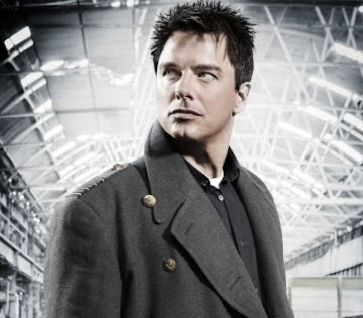 John Barrowman in character as Captain Jack