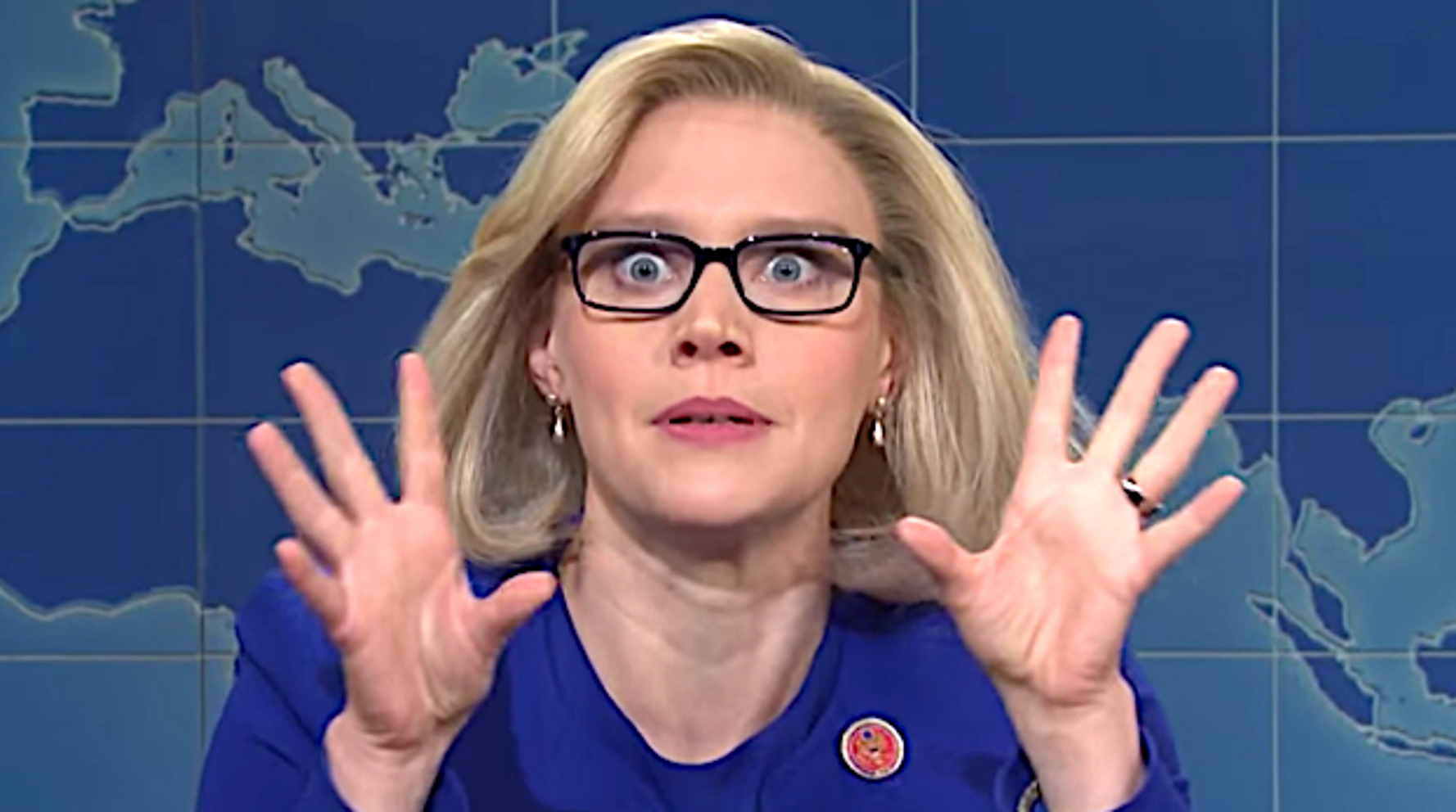 Kate McKinnon Kills On 'Weekend Update' As A Not-Very-Winning Liz Cheney