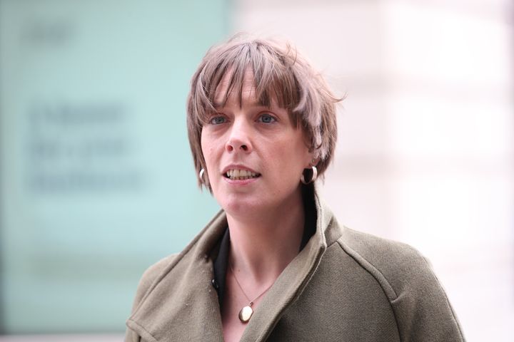 Shadow minister for domestic violence Jess Phillips at BBC Broadcasting House in central London