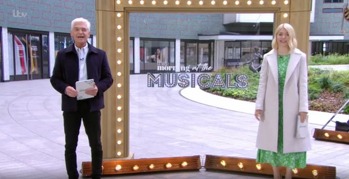 Phillip Schofield and Holly Willoughby presenting This Morning on Monday