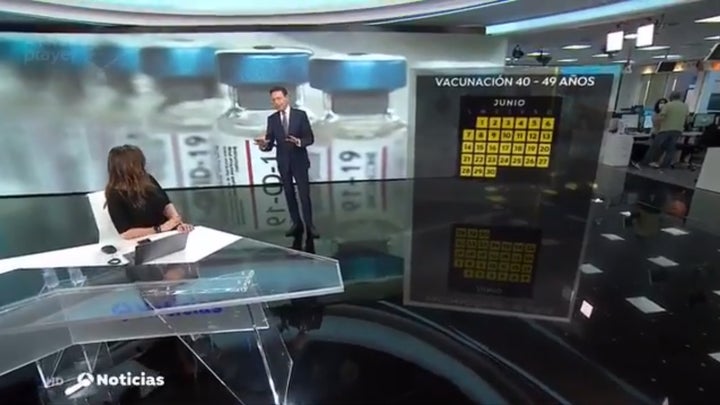Mónica Carrillo y Matías Prats en 'Antena 3 Noticias Fin de semana'.