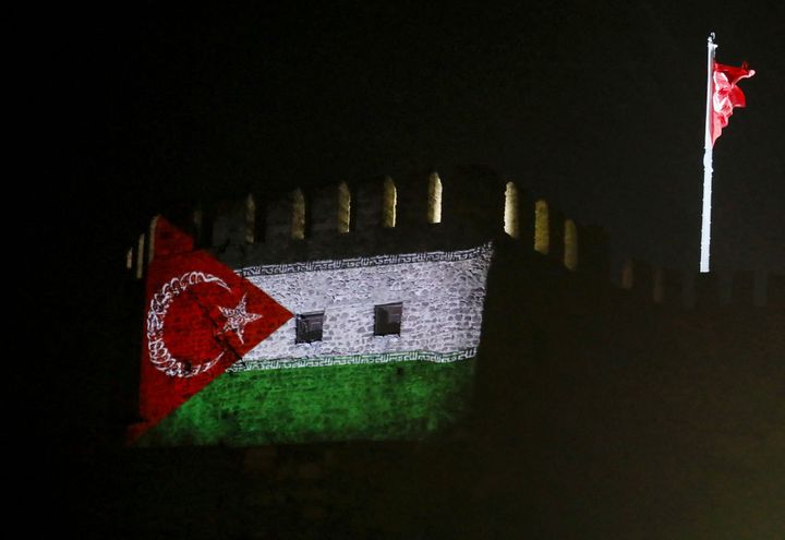 Μάιος 2021 - Τουρκία. Οι σημαίες της Παλαιστίνης και της Τουρκίας μαζί 
