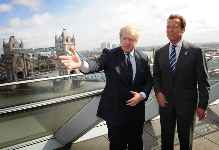 Boris Johnson with Arnold Schwarzenegger back when he was London Mayor