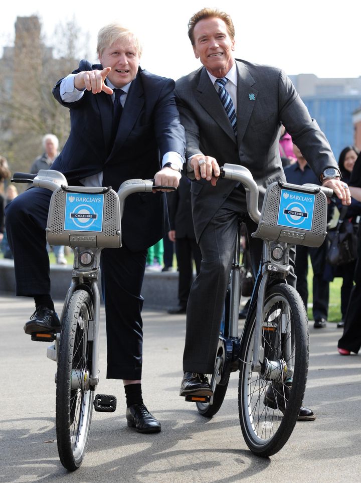 Schwarzenegger helped promote the Boris Bike scheme in 2011