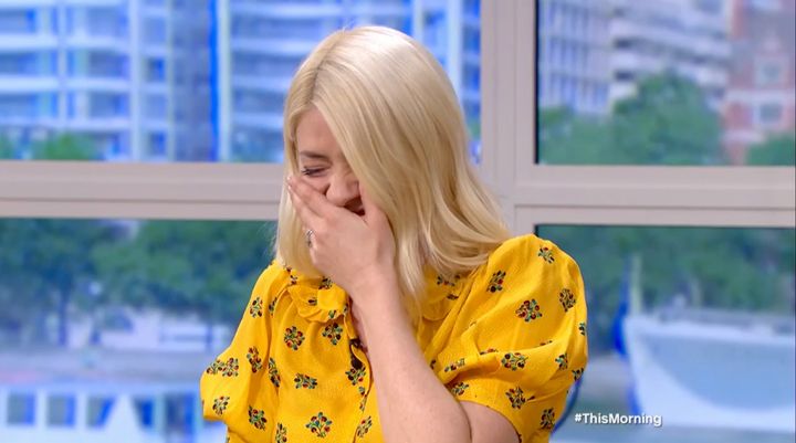 Holly Willoughby has been having some trouble with her corn on the cobs