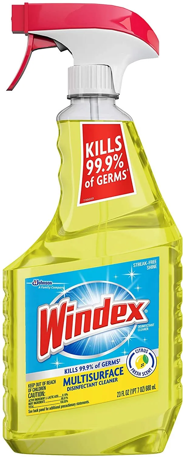 Windex Vinegar Multi-Surface Cleaner Trigger, 9 ct, 23 fl oz