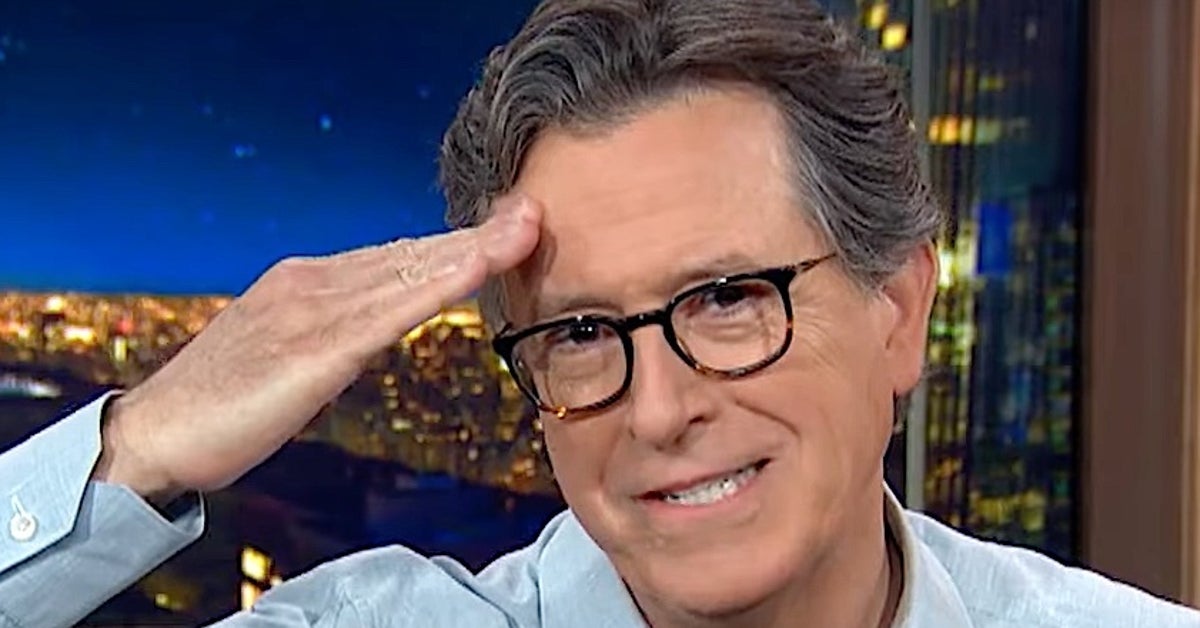 Stephen Colbert Salutes Anti-Trump Military Prank By Banging Out Some ...