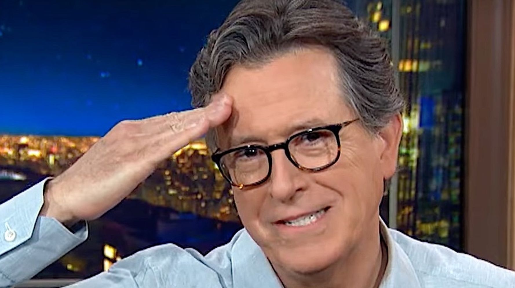 Stephen Colbert Salutes Anti-Trump Military Prank By Banging Out Some Epic Dirty Jokes