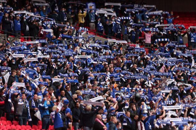 The Emirates FA Cup Final match between Chelsea and Leicester City at Wembley Stadium on May 15, 2021. 