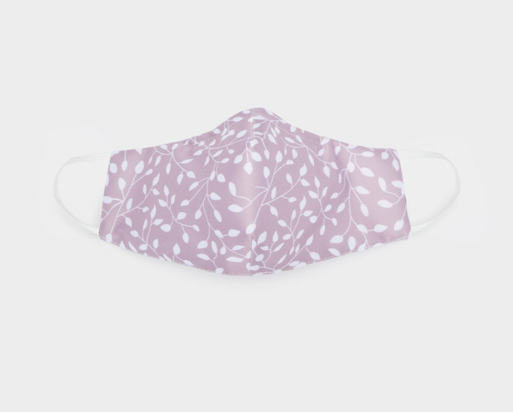 Mascarilla con estampado floral malva de Parfois