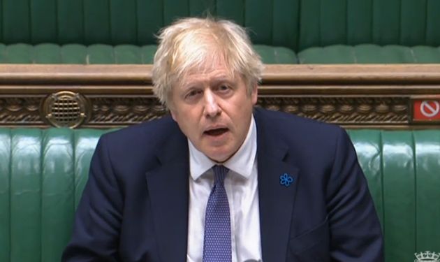 Prime Minister Boris Johnson during Prime Minister's Questions in the House of Commons