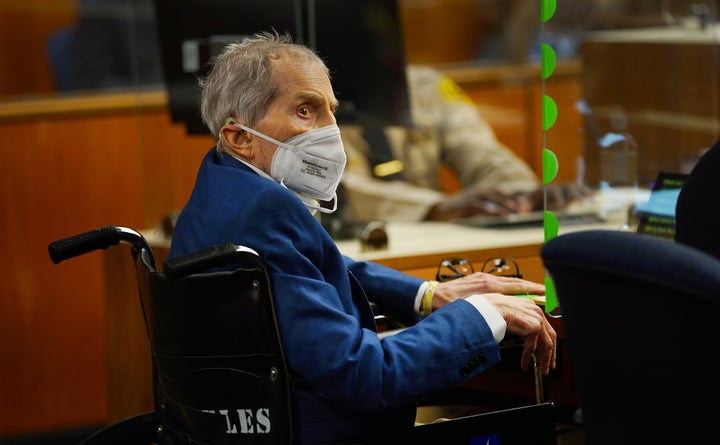 INGLEWOOD, CALIFORNIA - MAY 18: Robert Durst appears before Judge Mark E. Windham before opening statements in his murder tr