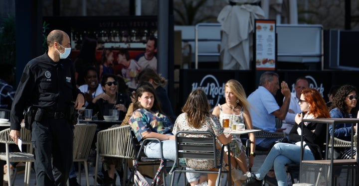Una terraza en Palma de Mallorca, el 9 de mayo de 2021.