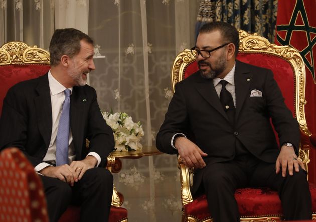 Felipe VI y Mohamed VI, juntos en Rabat, en febrero de