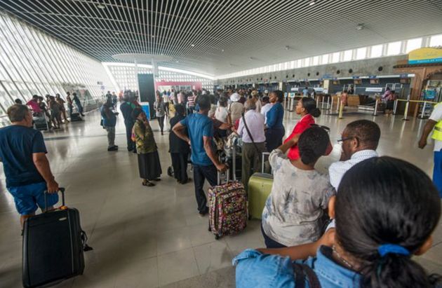 L'aéroport de Guadeloupe le 6 septembre 2017