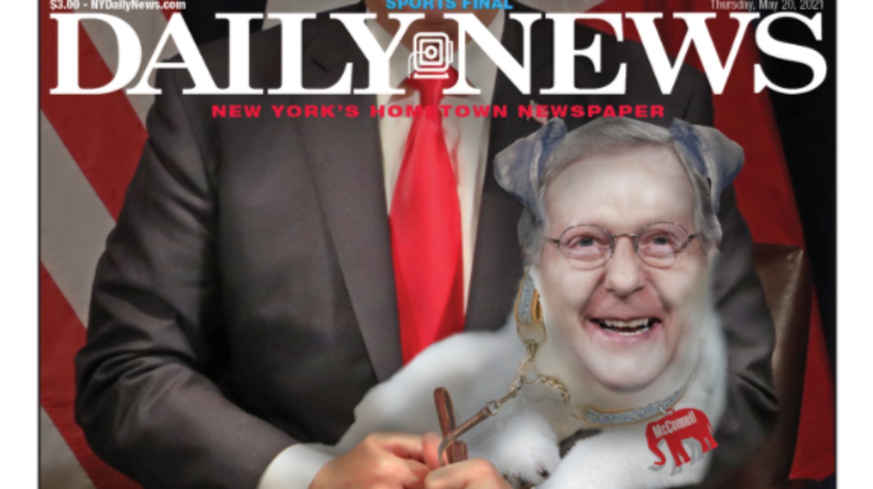 New York Daily News Taunts Mitch McConnell’s Devotion To Donald Trump With Lapdog Cover