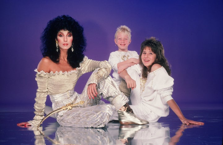 Cher and her children in 1981.&nbsp;