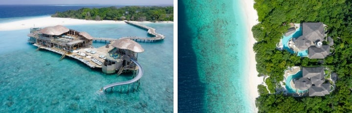 El resort desde el aire.