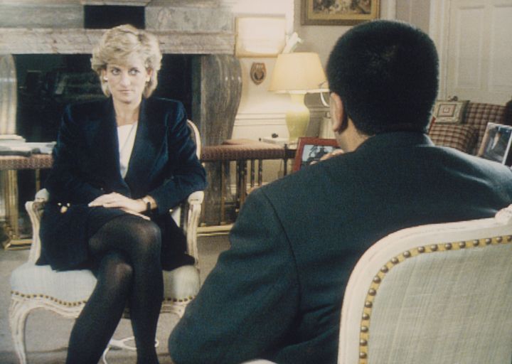 Martin Bashir interviews Princess Diana in Kensington Palace for the BBC.