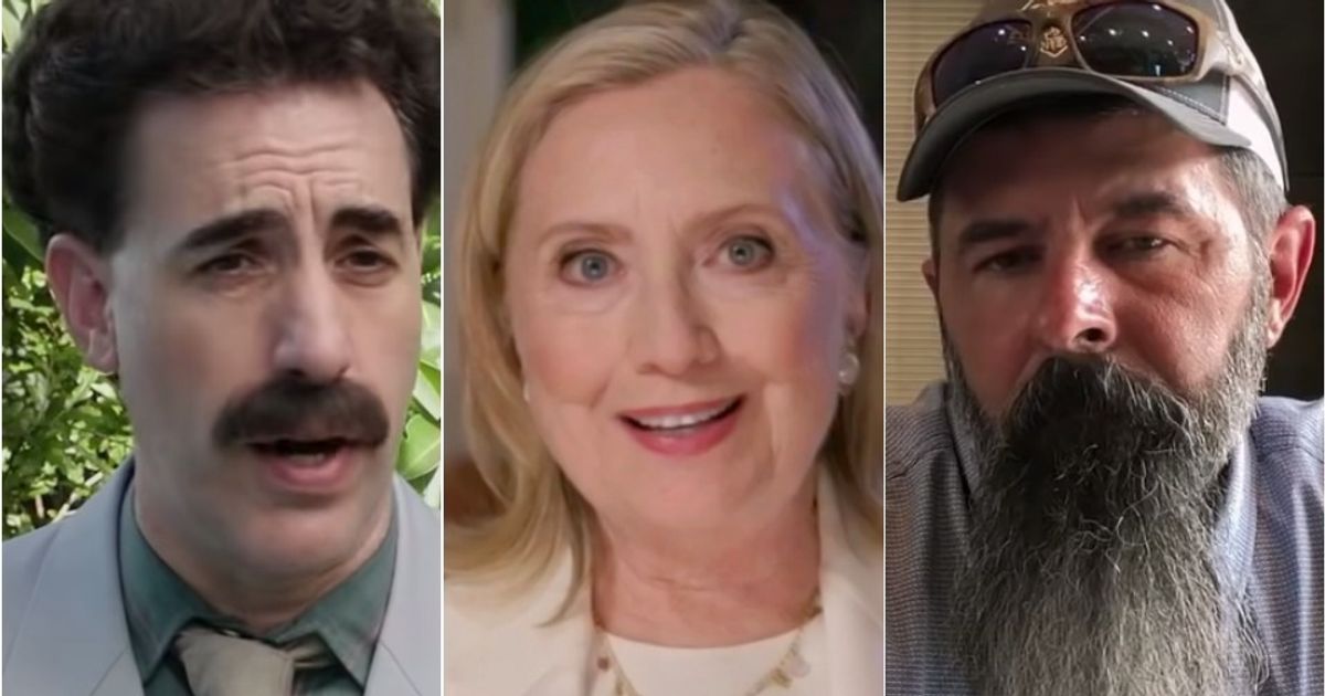 Hillary Clinton Comes Face To Face With The 'Borat' Conspiracy Theorists