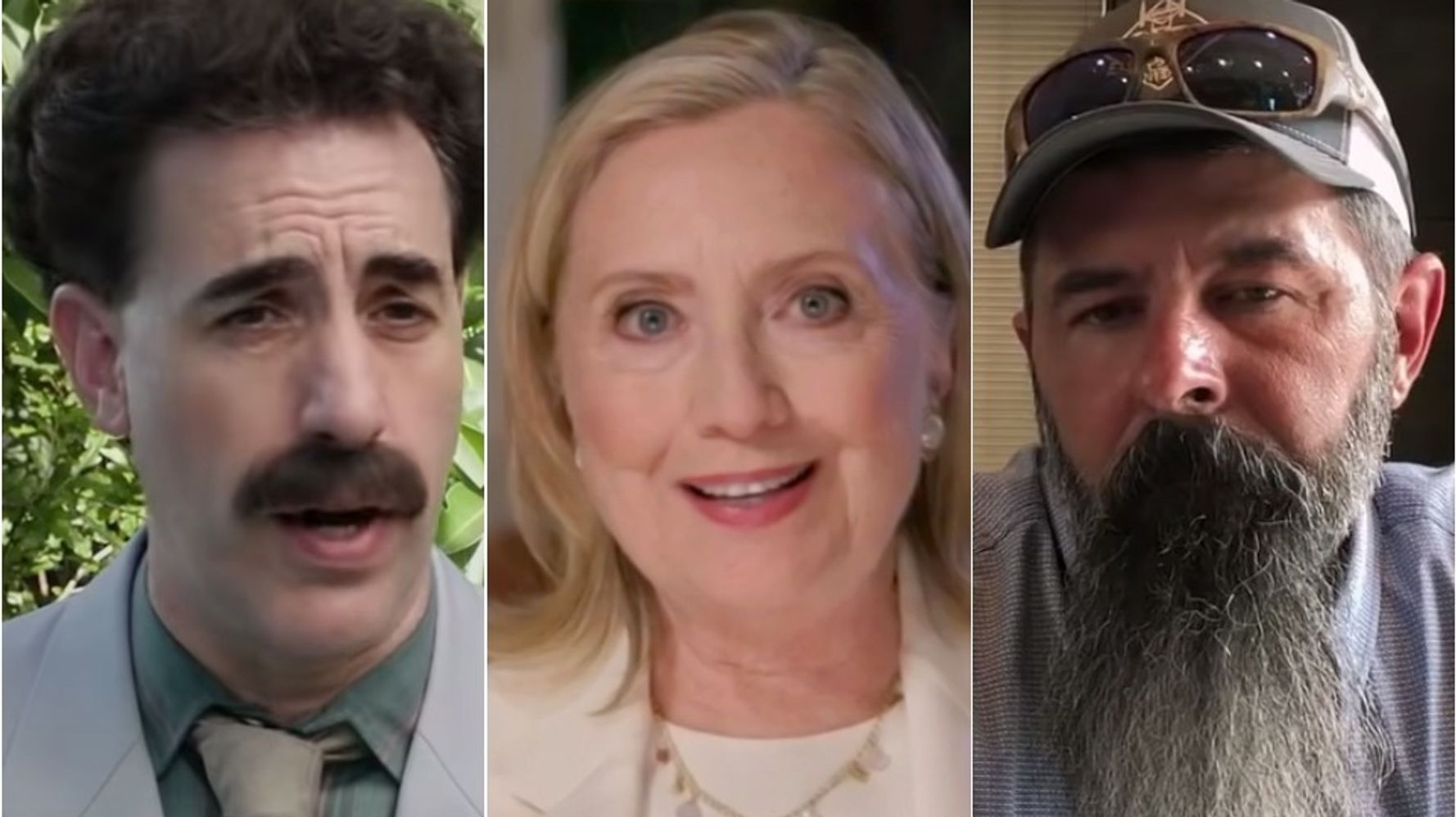 Hillary Clinton Comes Face-To-Face With The 'Borat' Conspiracy Theorists