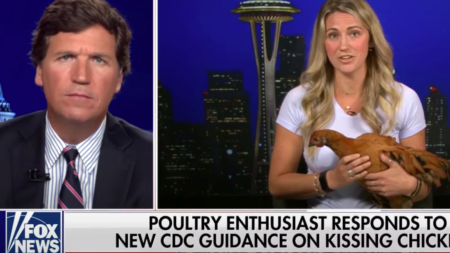 Tucker Carlson Hosted A 'Chicken Enthusiast' To Bash The CDC And It Was A Bit Weird