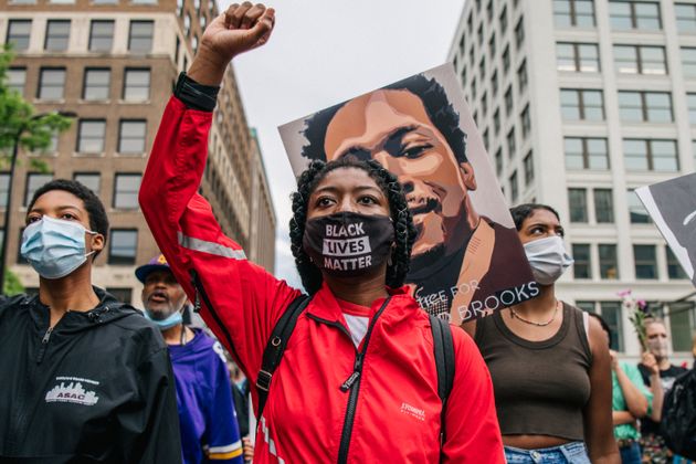 Une marche en hommage à George Floyd organisée à Minneapolis le 23 mai 2021.