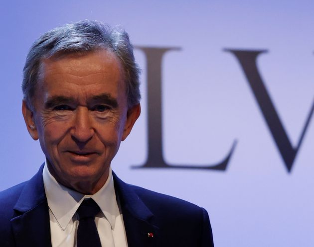 Bernard Arnault lors de la présentation des résultats du groupe LVMH, à Paris, le 28 janvier 2019