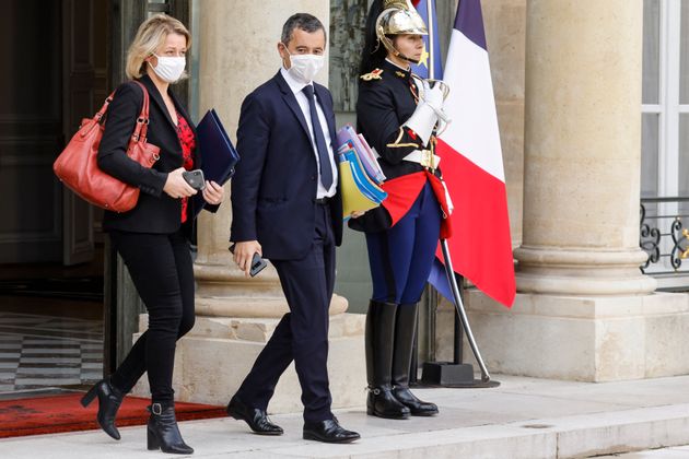 Barbara Pompili et Gérald Darmanin à l'Elysée, le 7 octobre 2020.