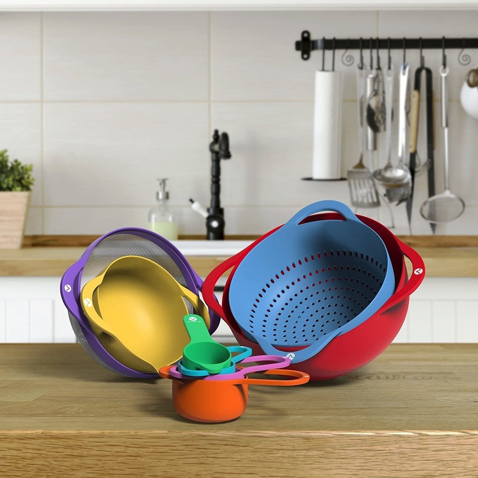 9Pcs/set Measuring Cups Set with Stackable Measure Spoons Plastic Kitchen  Baking Utensils BPA Free Dishwasher Safe New - AliExpress